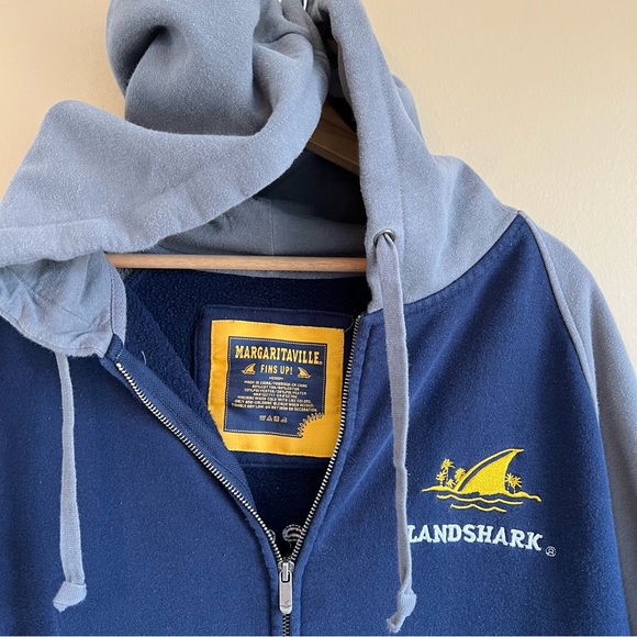 Margaritaville men’s Landshark Beer Hoodie size medium full front zip w pockets - Picture 3 of 7